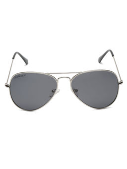 SunVoir - Unisex Grey Aviator TAC Polarized Full Rim Metal Frame SUNV-020-C12 (58)