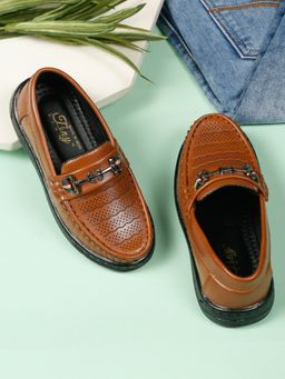 Tiny Bugs - Boys Brown Loafers