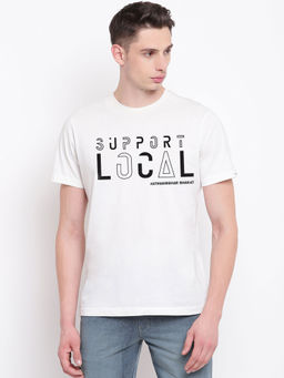 THREADCURRY - Be Aatmanirbhar Creative Graphic Printed T-shirt For Men