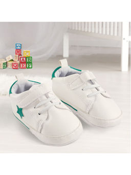 Baby Moo - My Star White And Green Casual Booties
