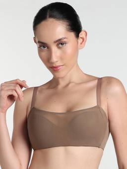 Wacoal - Women Beige Solid/Plain Nylon T-Shirt Bra