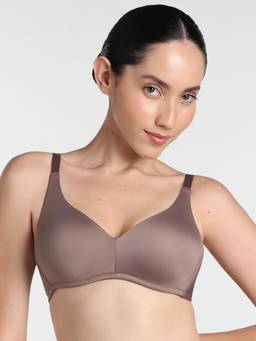 Wacoal - Women Grey Solid/Plain Nylon T-Shirt Bra
