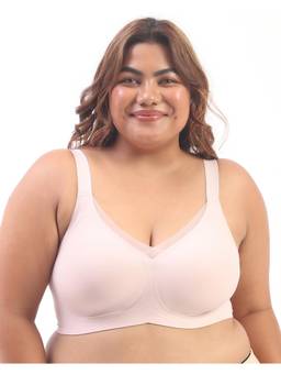 oh so u - Women Pink Solid/Plain Nylon/Spandex Wireless Bra