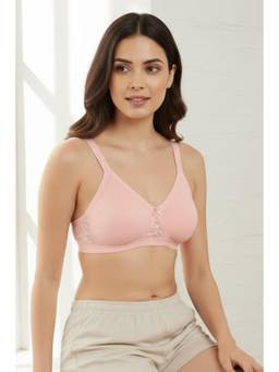 Zivame - Women Pink Solid/Plain Cotton T-Shirt Bra