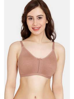 Zivame - Women Brown Solid/Plain Polyester Blend T-Shirt Bra