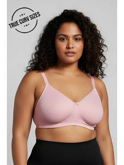 Zivame - Women Pink Solid/Plain Polyester Blend T-Shirt Bra