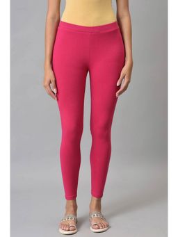 W - Pink Solid Leggings