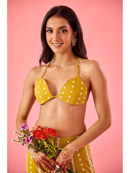 Old Marigold - Naina Yellow Embroidered Cotton Blouse