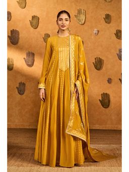 Masaba - Ochre Snow Light Anarkali with Dupatta