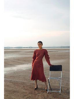 The Loom Art - Coral Love Midi Dress