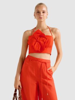 Forever New - Myla Flower Detail Crop Top