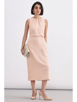 Allen Solly - Women Pink Solid Formal Dress