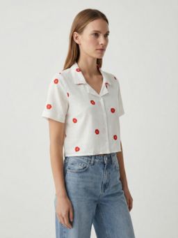 Cover Story - Mayfair White Embroidered Shirt