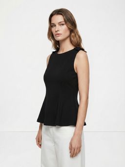Cover Story - Black Peplum Top