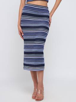 Cover Story - Nautical Knit Pencil Skirt