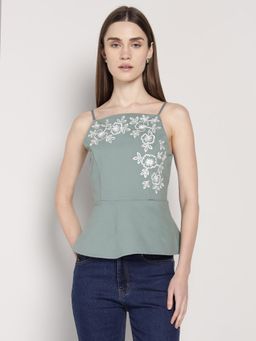 Cover Story - Mint Green Peplum Top