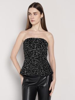 Cover Story - Black Peplum Top