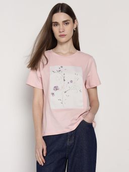 Cover Story - Light Pink Graphic T-Shirt