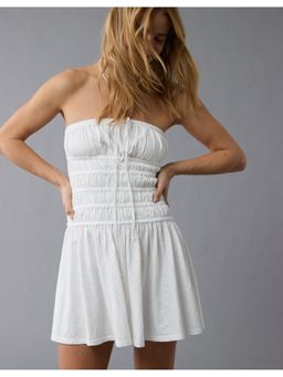 American Eagle - Sunchaser Knit Strapless Smocked Bodice Mini Dress