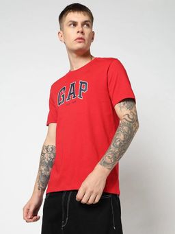 GAP - Men Graphic Half Sleeves Red T-shirt