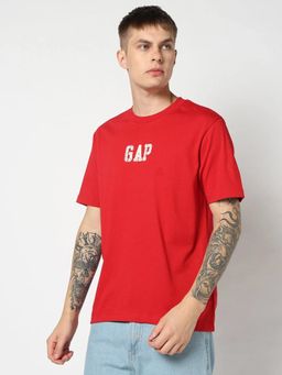 GAP - Men Graphic Half Sleeves Red T-shirt