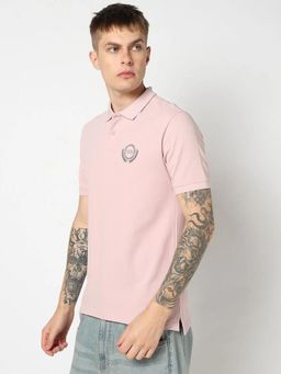 GAP - Men Solid Half Sleeves Pink Polo T-shirt