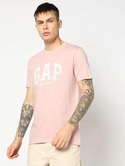 GAP - Men Graphic Half Sleeves Pink T-shirt