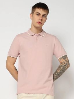 GAP - Men Solid Half Sleeves Pink Polo T-shirt