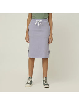 Saltpetre - Women Lilac H Shaped Stretchy Pencil Skirt