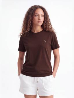 Alonge - Brown Icotton Signature Crew Neck T-Shirt