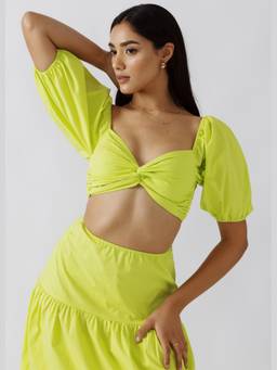 NEF'S Finds - Green Lime Crop Tops