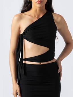 NEF'S Finds - Black Sara Crop Tops