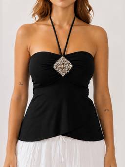 NEF'S Finds - Black Tokyo Vest Tops