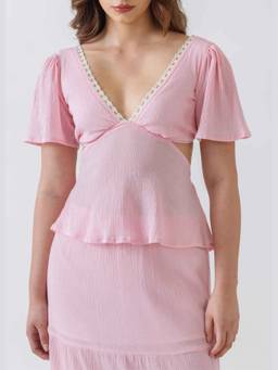 NEF'S Finds - Pink Petal Regular Top