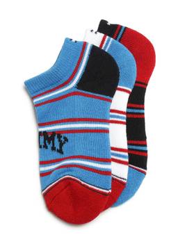 Tommy Hilfiger - Boys Multi-Color Printed Cotton Socks (Pack of 3)