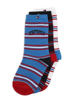 Tommy Hilfiger - Boys Multi-Color Printed Cotton Socks (Pack of 3)