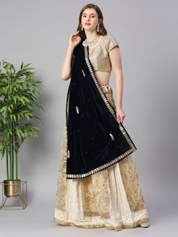 Dupatta Bazaar - Womens Gota Patti Work Velvet Dupatta