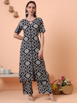 Gahan - Women Black Printed Kurta & Palazzo