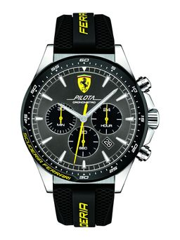 Scuderia Ferrari - Pilota Chronograph Grey Round Dial Mens Watch - 0830594