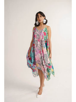 Vishala Shree - Multi-Colour Lotus Midi Dress