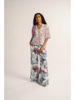 Vishala Shree - White Snowdrop Shirt with Pant (Set of 2)