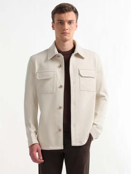 Arrow Sports - White Solid Jacket
