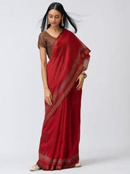 Fabindia - Cotton Silk Block Printed Sari