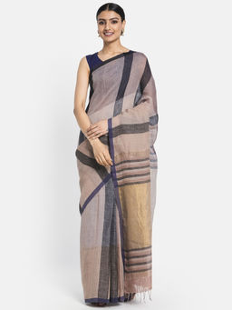 Fabindia - Linen Geometric Saree
