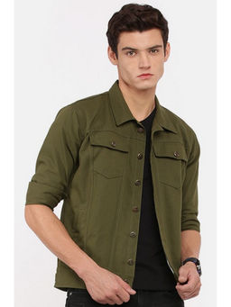 Voxati - Olive Men Denim Jacket