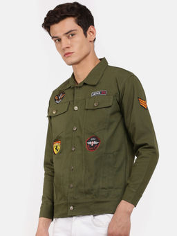 Voxati - Olive Men Denim Jacket