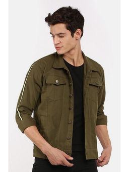 Voxati - Olive Men Denim Jacket