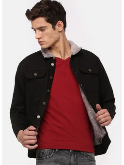 Voxati - Black Men Denim Jacket