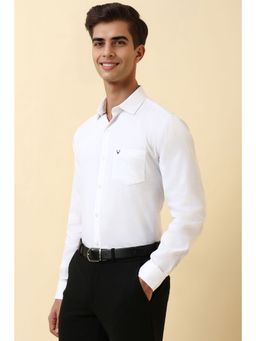 Allen Solly - Men White Textured Full Sleeves Formal Shirt