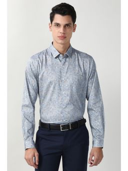 Peter England - Men Light Blue Regular Fit Full Sleeves Formal Shirt